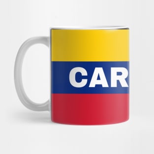 Caracas City in Venezuelan Flag Colors Mug